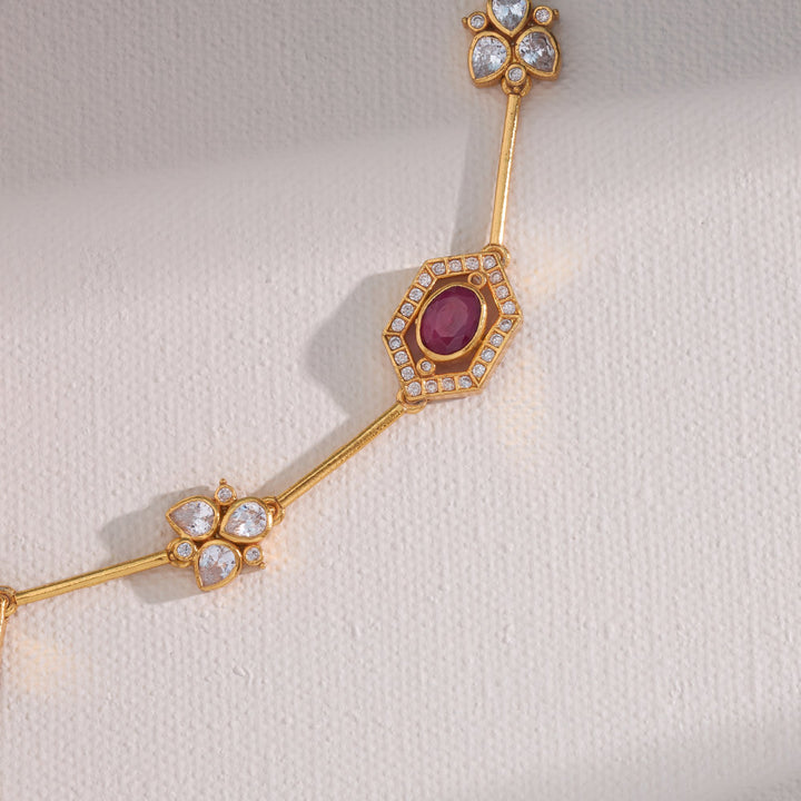Aaranya Stone Necklace Set