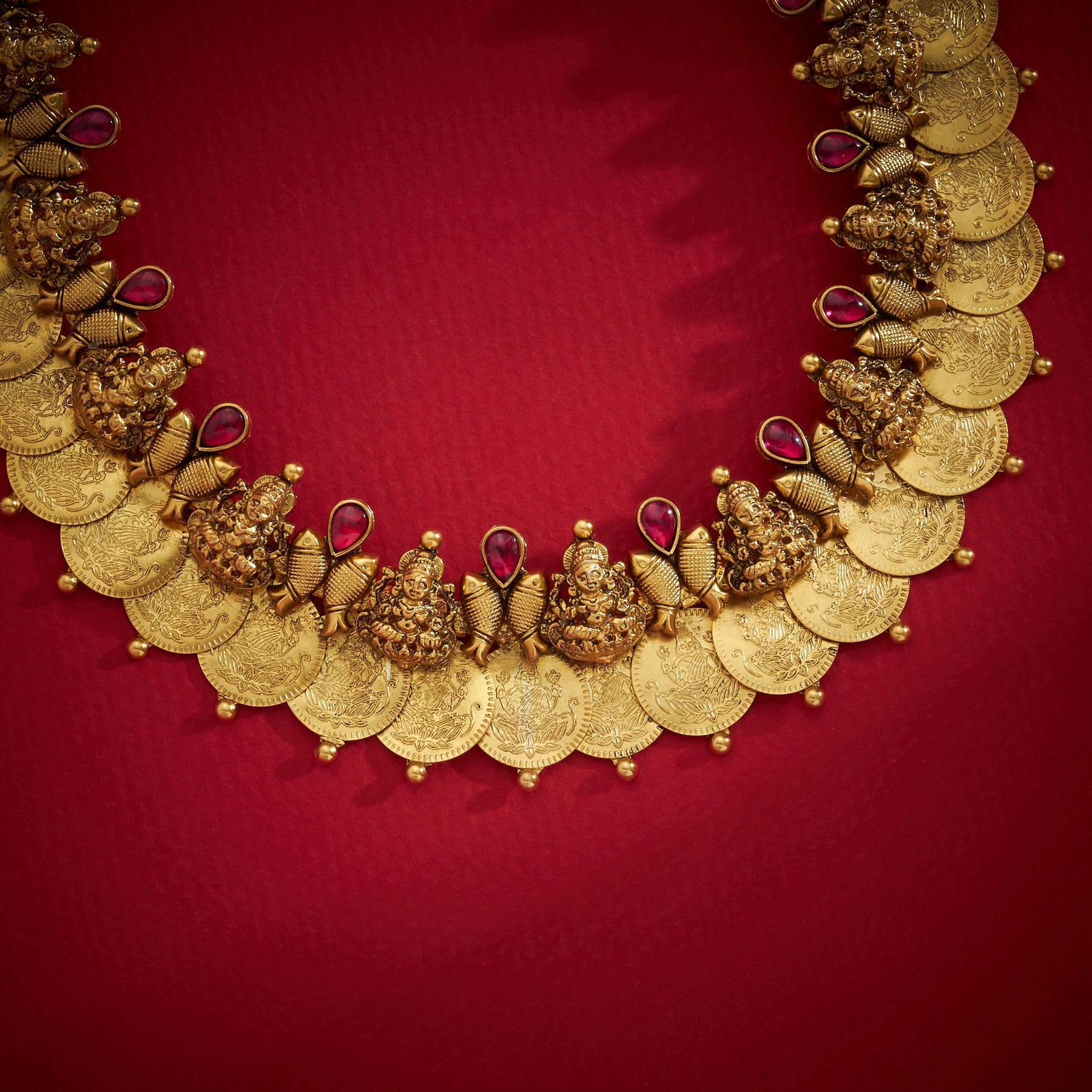 Indira Kasu Temple Necklace