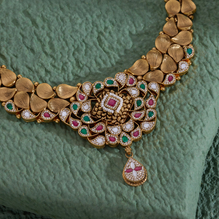 Rajyashri Antique Necklace Set
