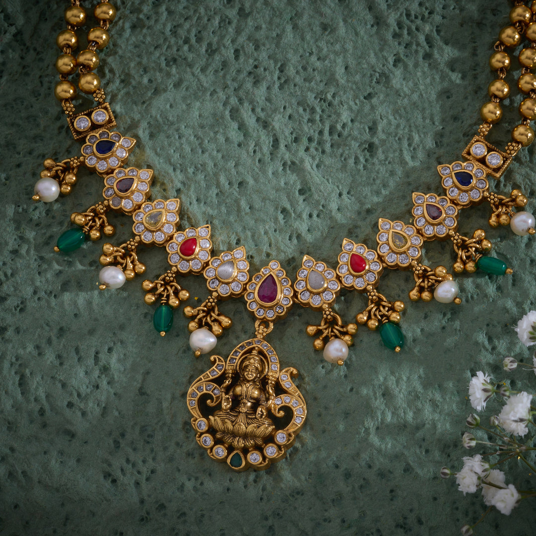 Nav Padmika Temple Necklace