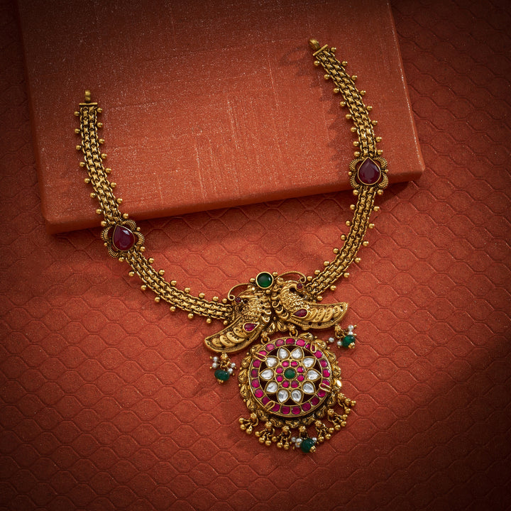 Peacock Nakshi Necklace