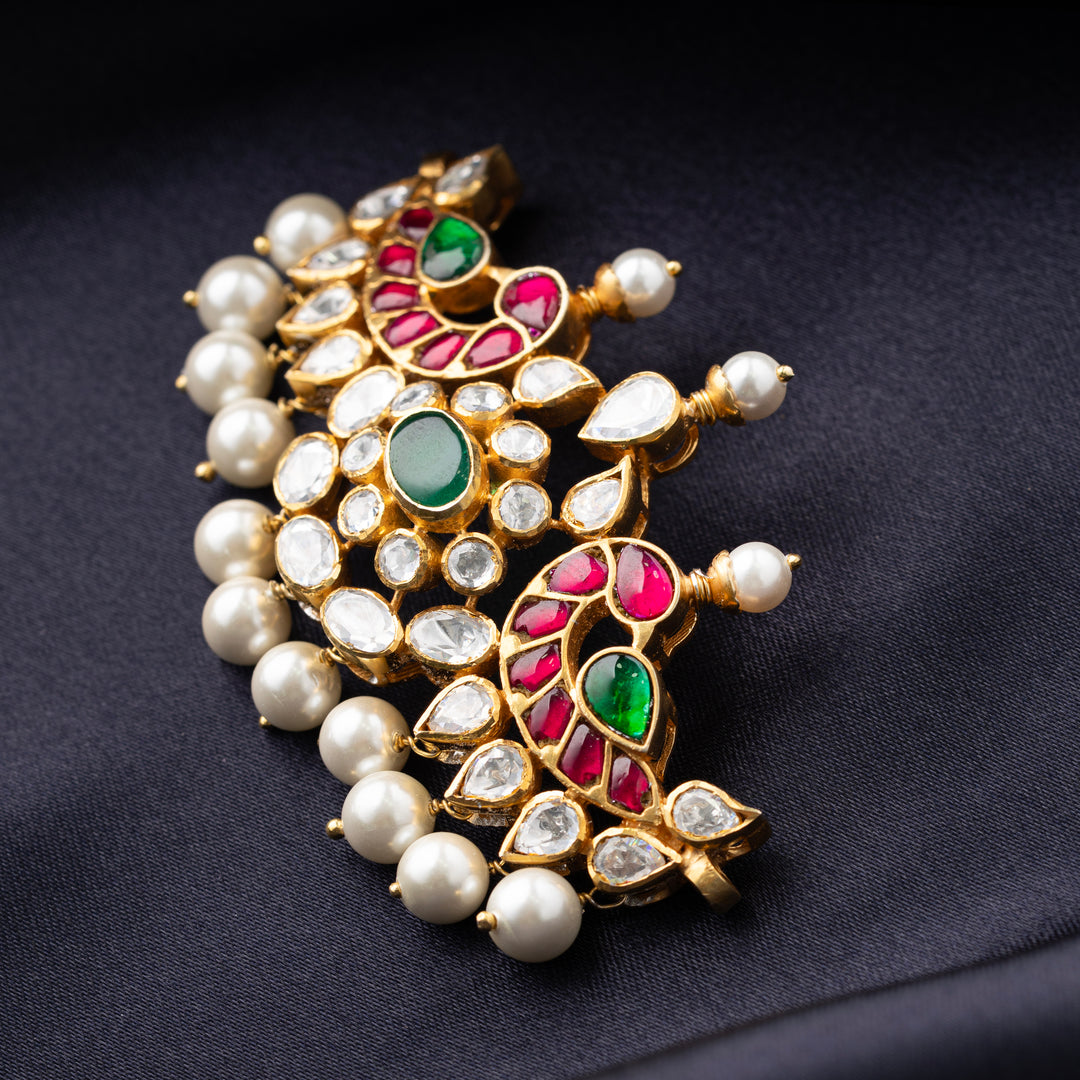 Royal Kundan Feather Choker