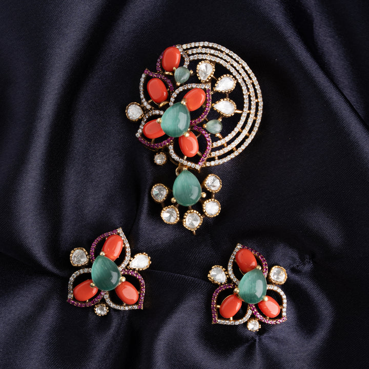 Kanthi Gemstone Pendant Set