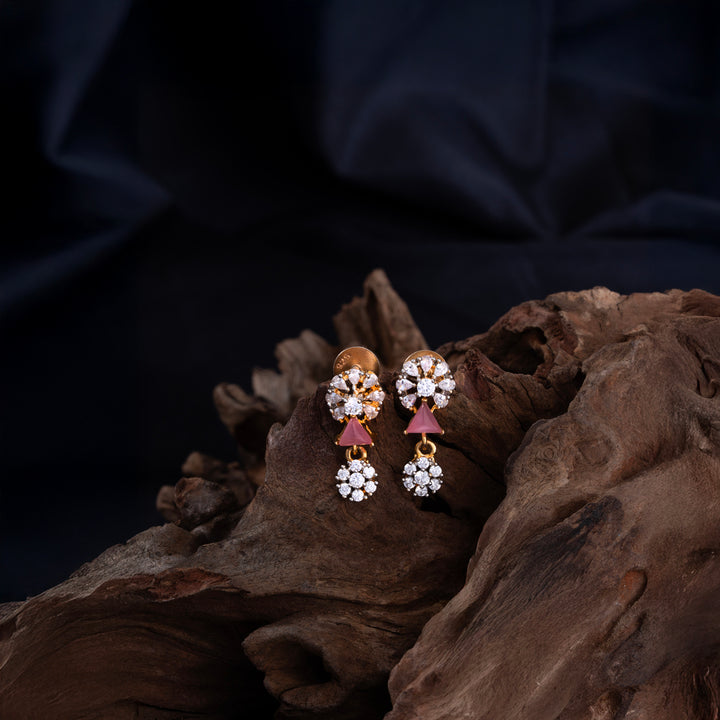 Pink Danglers Earring