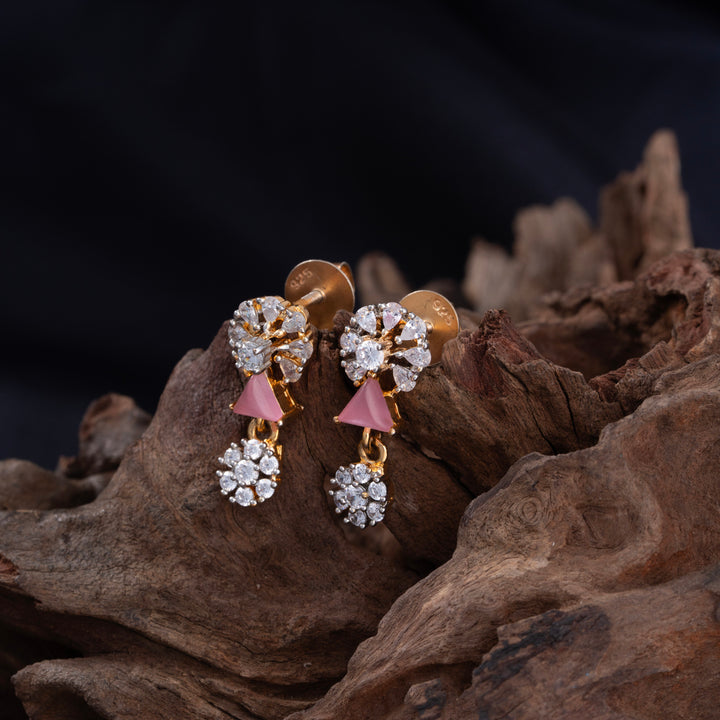 Pink Danglers Earring