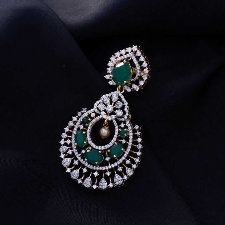 Pearzya Emerald Danglers