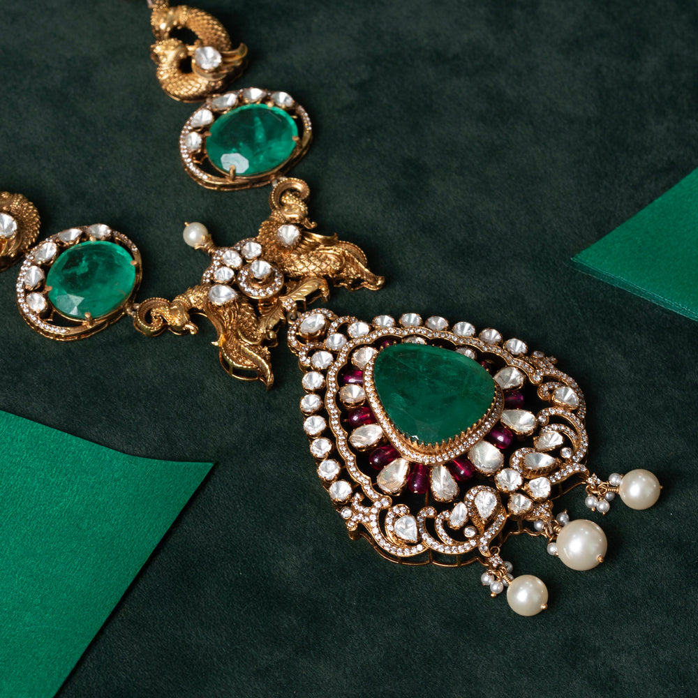 Panna Mayurini Necklace Set
