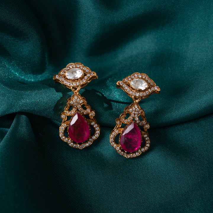 Rosy Glint Danglers