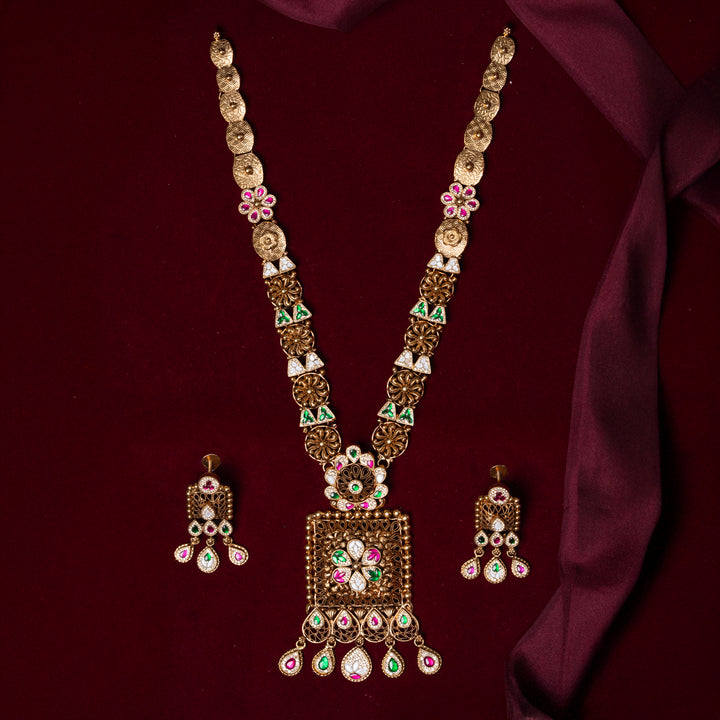 Maurya Kalgi Long Necklace Set