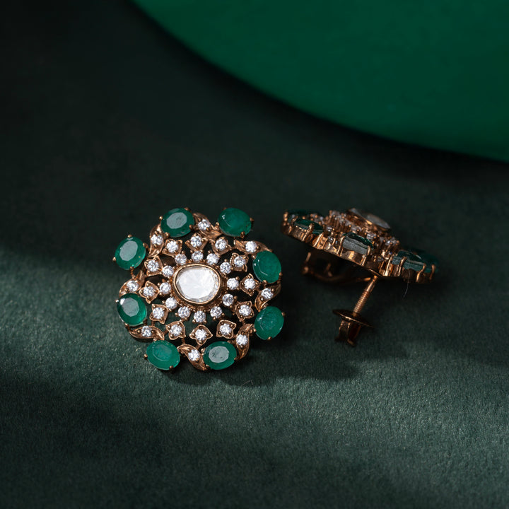 Floralya Green Studs