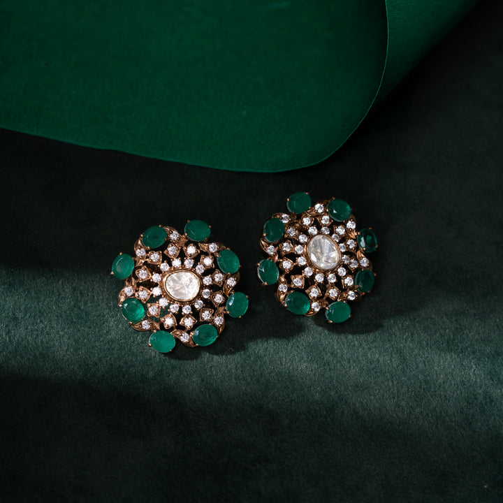 Floralya Green Studs