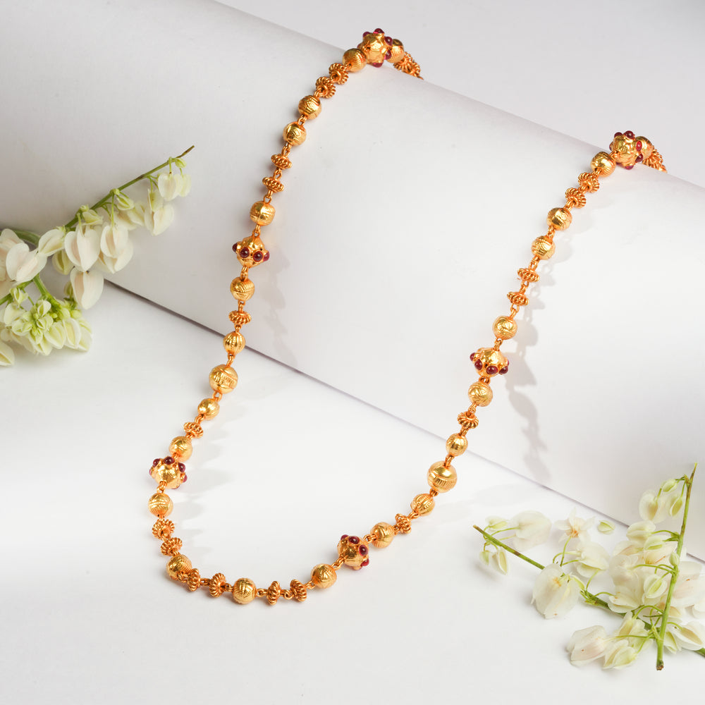 Chain Mani Design Chinna Mani Beaded Chain