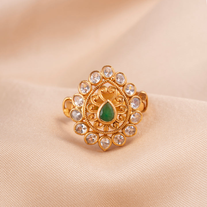 Moissan Charm Ring