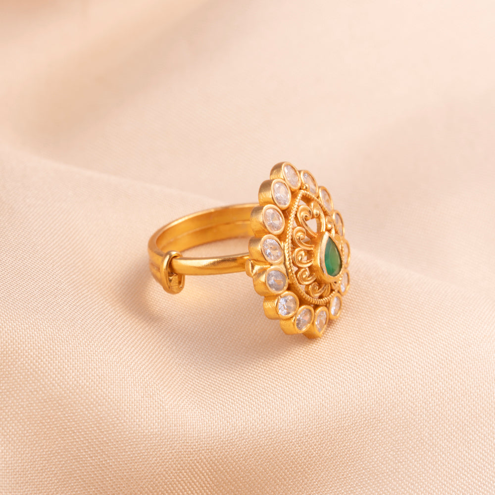 Moissan Charm Ring