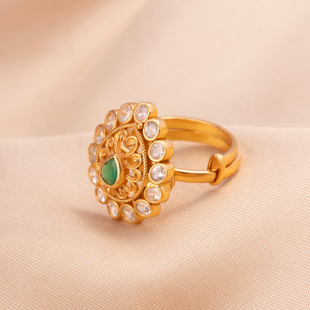 Moissan Charm Ring