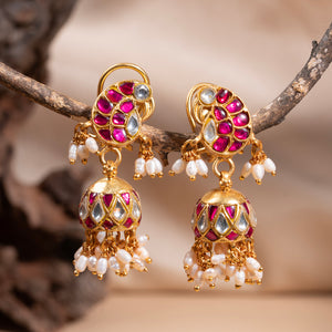 Mor Leher Kundan Jhumka