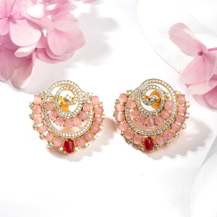 Rose Ruby Pendant Set