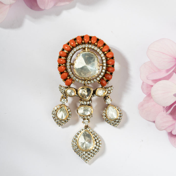Coral Rosamée Pendant Set