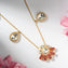 Pink Floral Short Necklace
