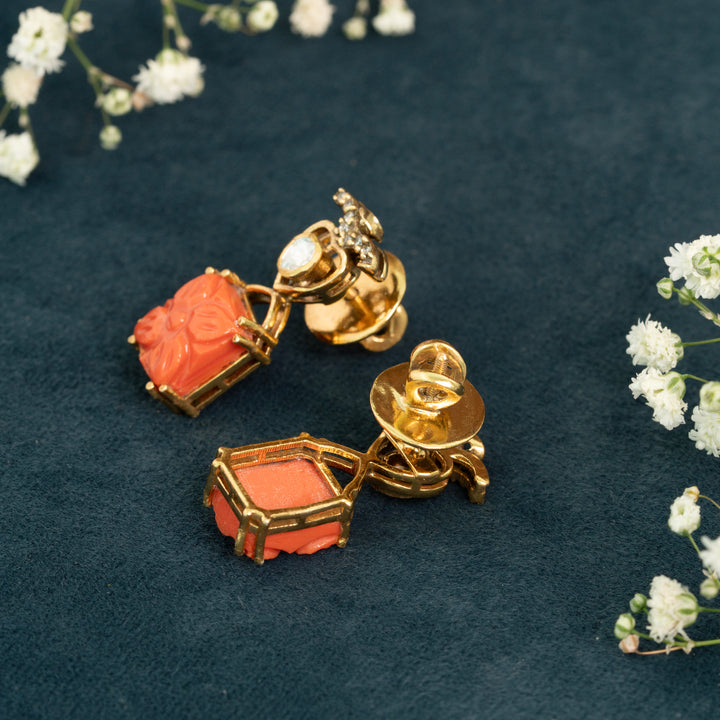 Coral Victorian Earring
