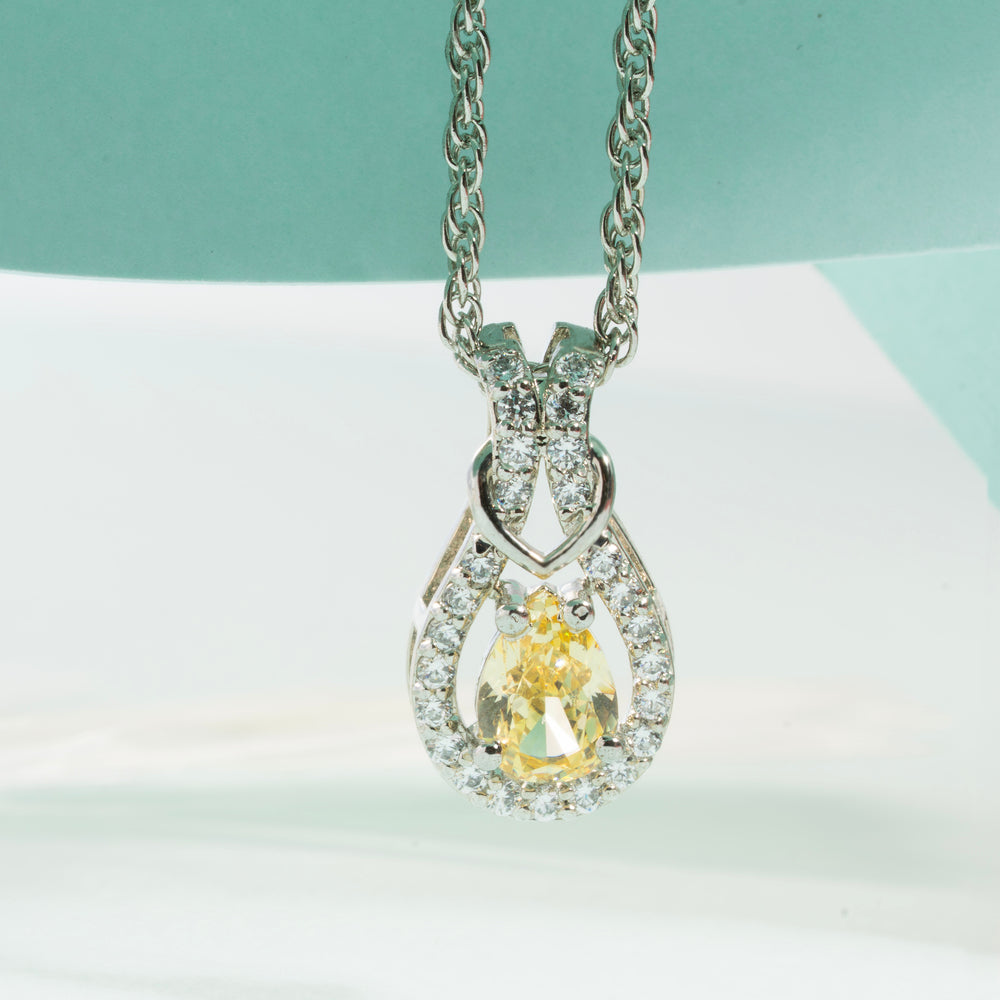 Yellow Flame Pendant Set