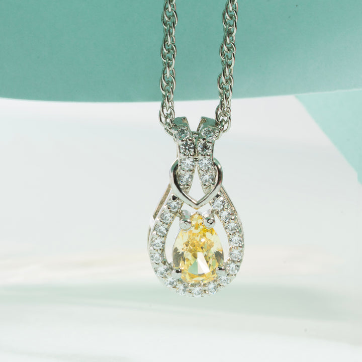Yellow Flame Pendant Set