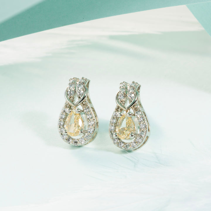 Yellow Flame Pendant Set