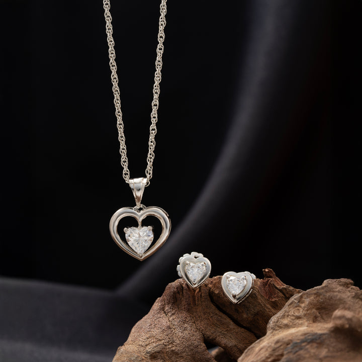 Velisia Heart Pendant Set