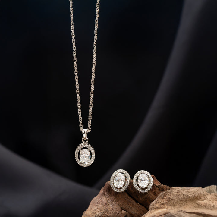 Ellysée Oval Pendant Set