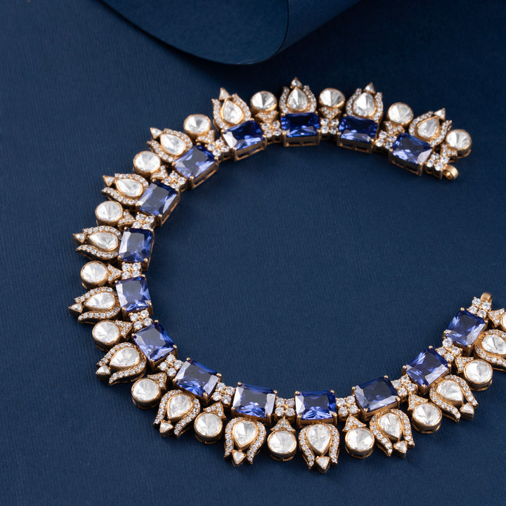 Amethyst Paan Victorian Short Necklace Set