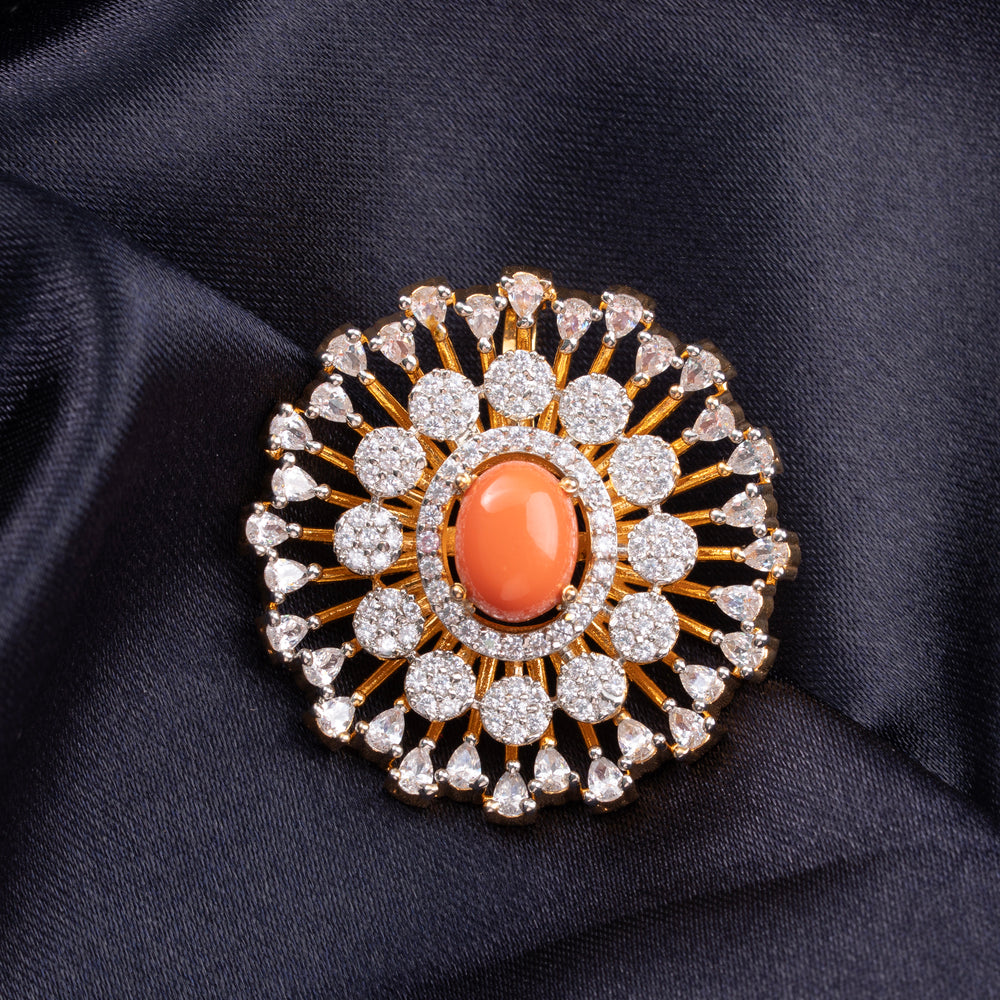 Orange Coral Pendant Set