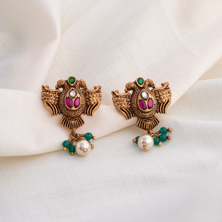 Gandaberunda Pearl Earrings