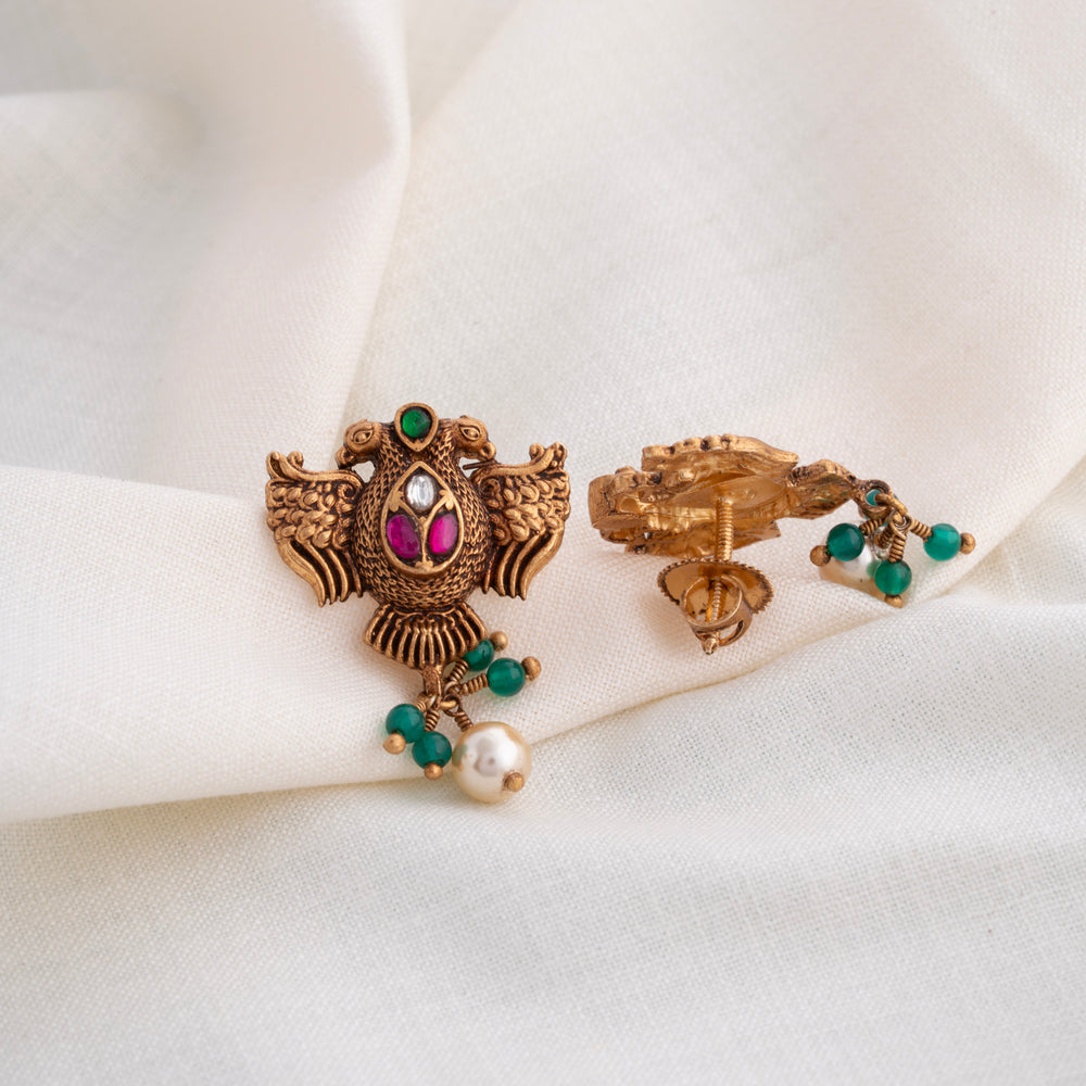 Gandaberunda Pearl Earrings