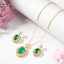 Ovalé Emerald Pendant Set