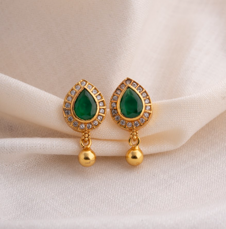 Green Whisper Studs