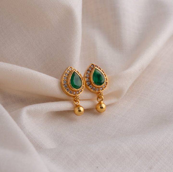 Green Whisper Studs