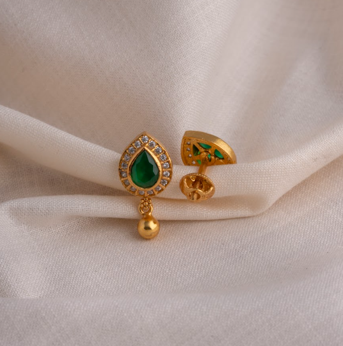 Green Whisper Studs