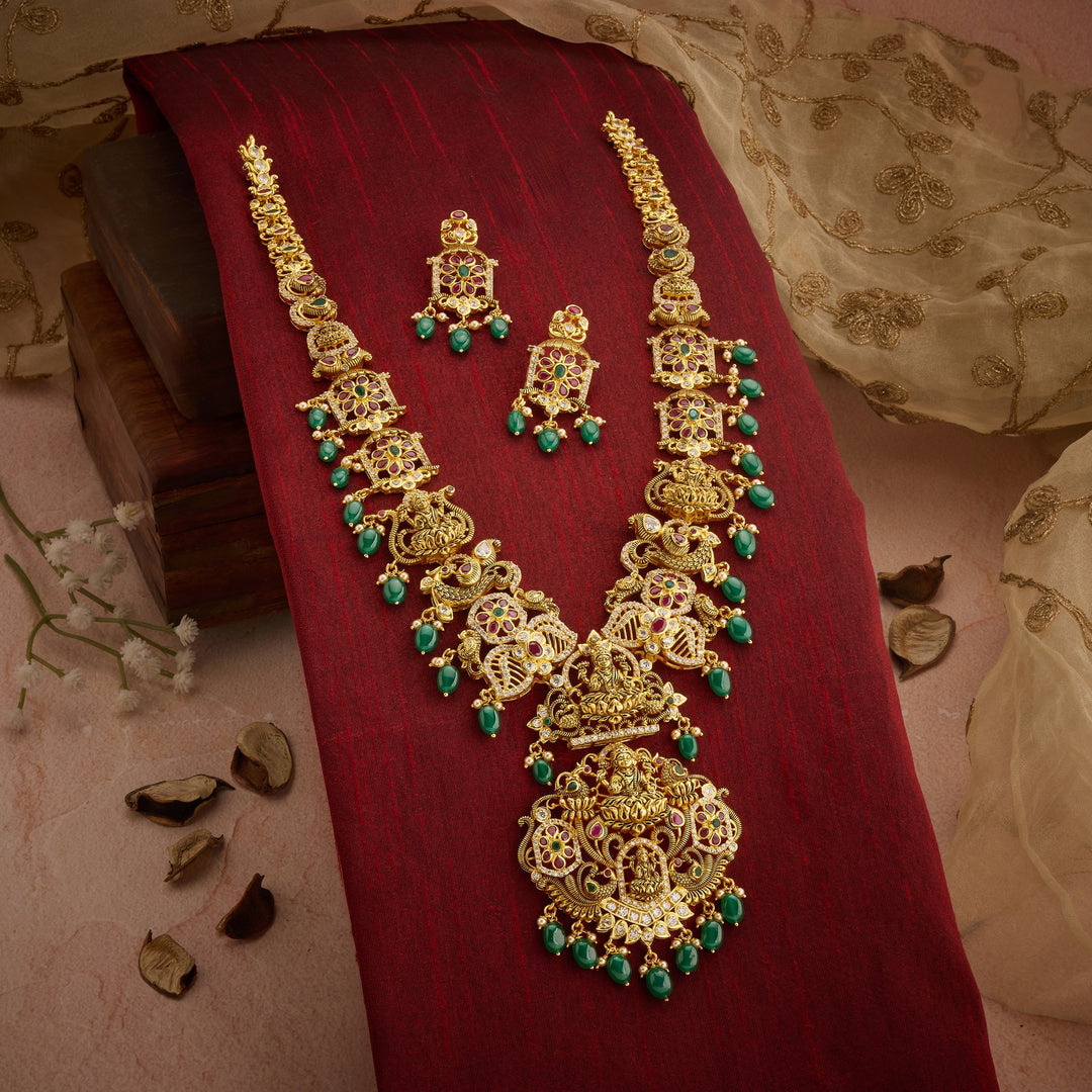Gulab Lakshiya Temple Necklace Set