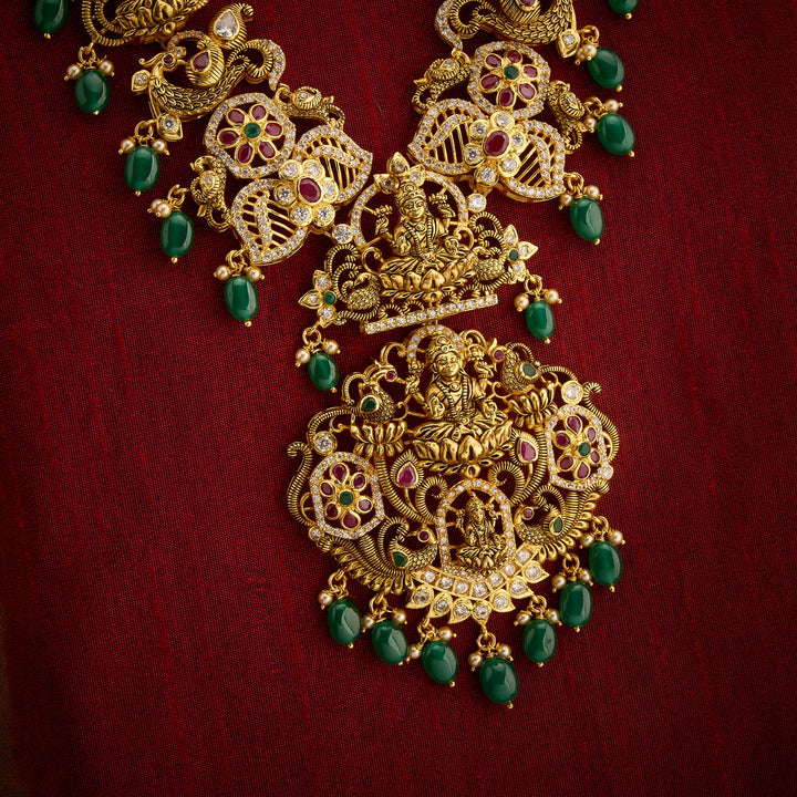 Gulab Lakshiya Temple Necklace Set