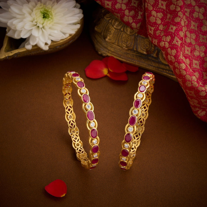 Ovalmera Stone Bangles