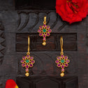 Til-Phool Ruby Pendant Set