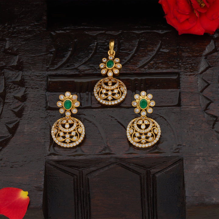 Divya Pushpa Pendant Set