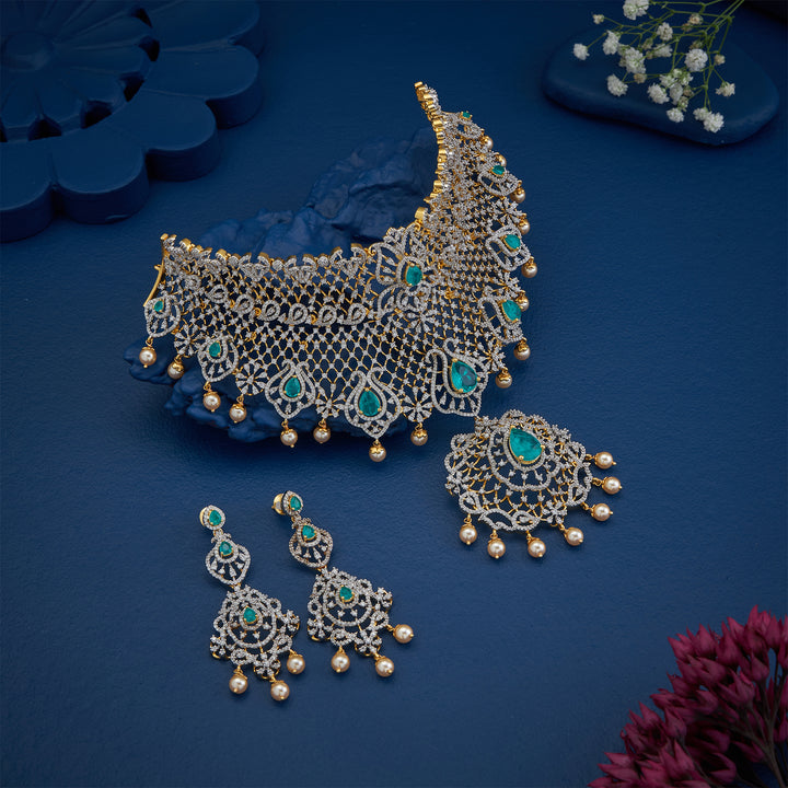 The Glitz Lotus Choker Set