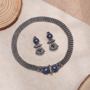 Sudarshani Silver Necklace Set