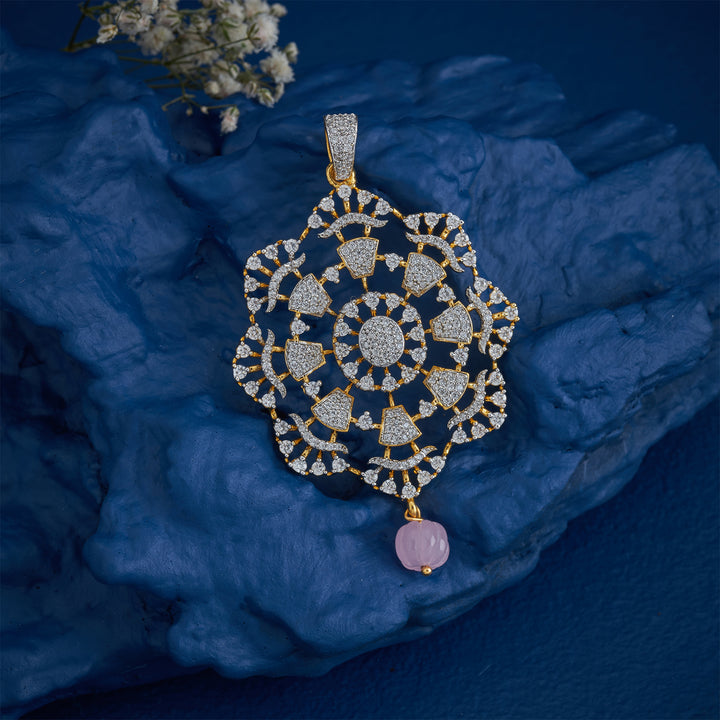 Quartz Sparkle Drop Pendant