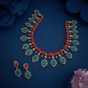 Coralique Cz Necklace Set