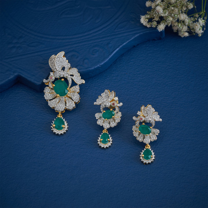 CZ Flutter Bliss Pendant Set