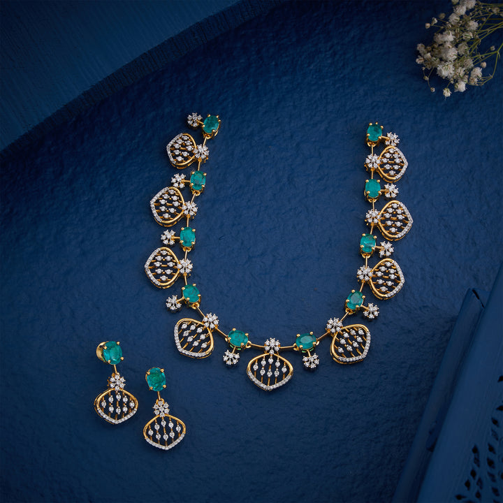 Czeleste Leaf Necklace Set