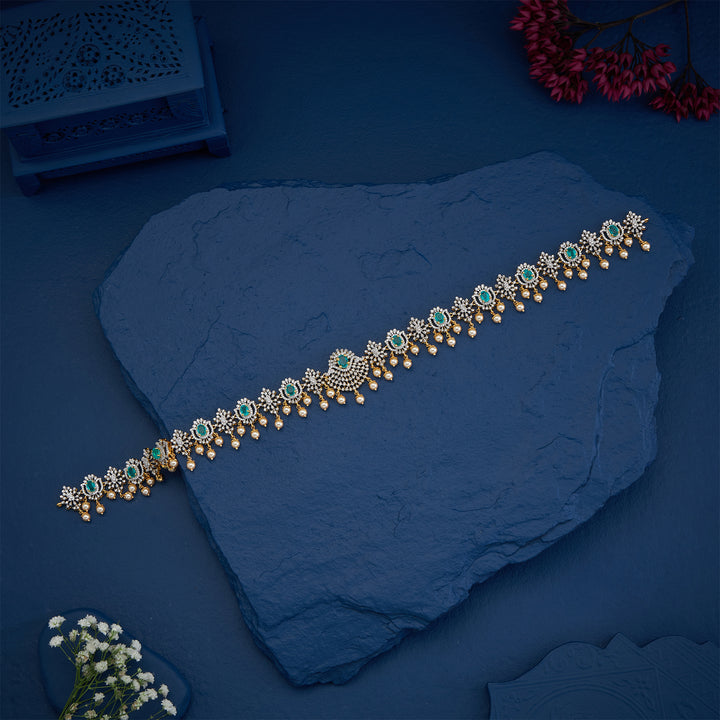 CZ Pearl Garland Hip Belt