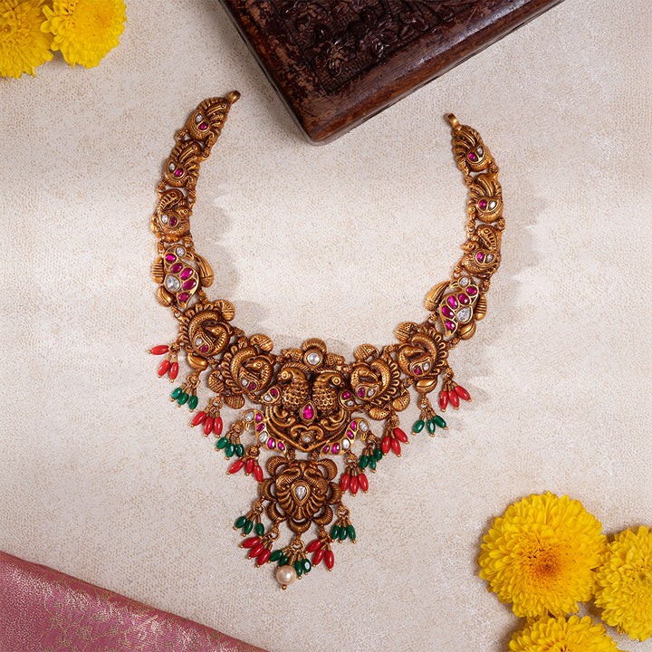 Mayurika Kusum Short Necklace